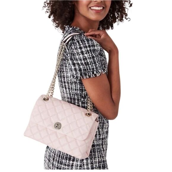 NWT Kate Spade Natalia Small Flap Crossbody Smooth Quilted Rose Smoke for Spring - Picture 2 of 7